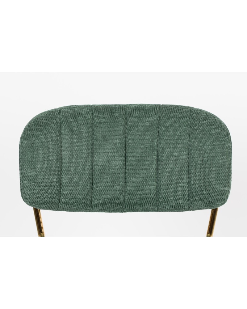 JOLIEN Chair | Dark green, Gold legs