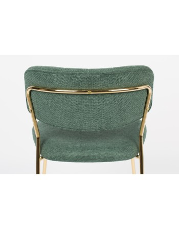 JOLIEN Chair | Dark green, Gold legs