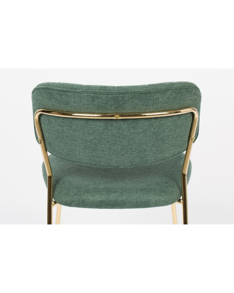 JOLIEN Chair | Dark green, Gold legs