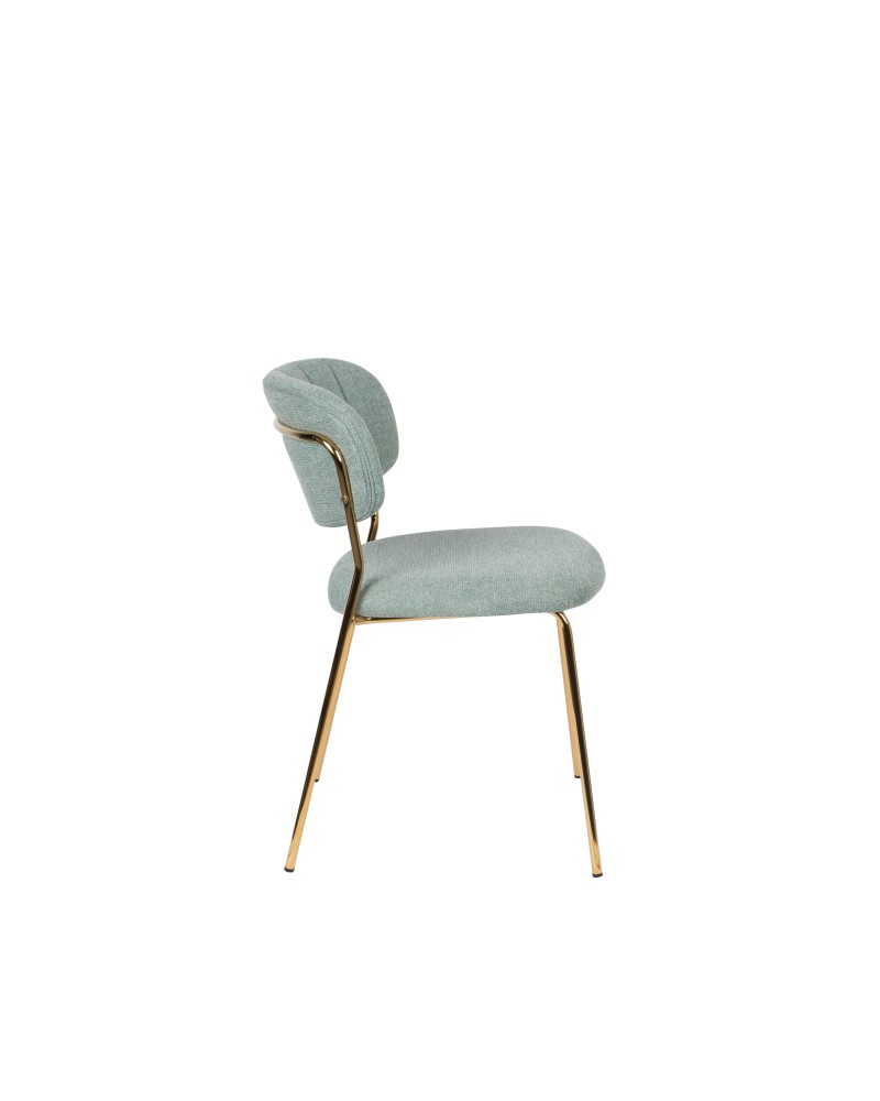 JOLIEN Chair | Light green, Gold legs