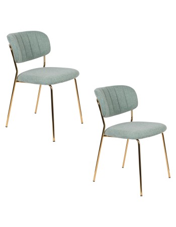 JOLIEN Chair | Light green, Gold legs