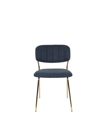 JOLIEN Chair | Dark blue, Gold legs