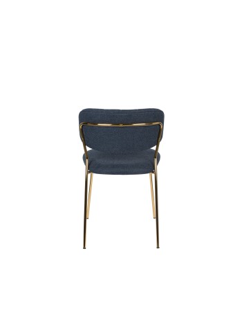 JOLIEN Chair | Dark blue, Gold legs