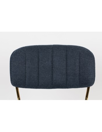 JOLIEN Chair | Dark blue, Gold legs