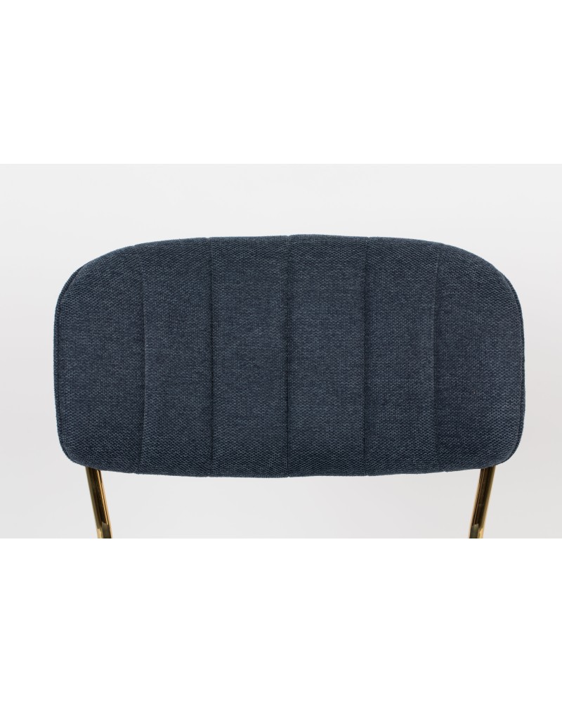 JOLIEN Chair | Dark blue, Gold legs