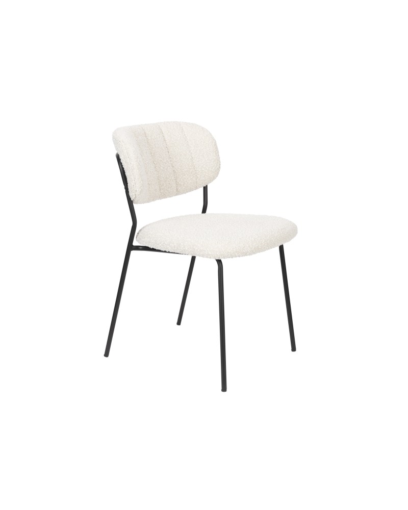 JOLIEN Chair | Boucle,Black legs