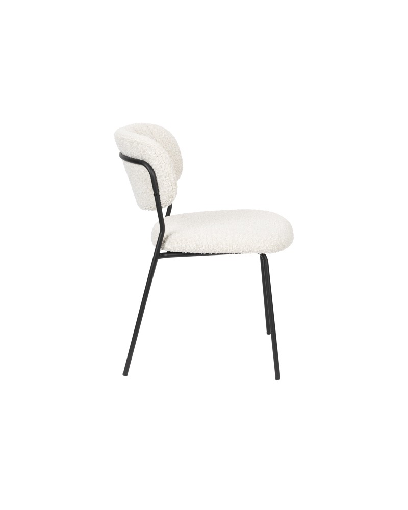 JOLIEN Chair | Boucle,Black legs