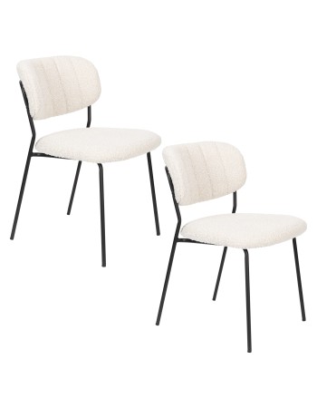 JOLIEN Chair | Boucle,Black legs