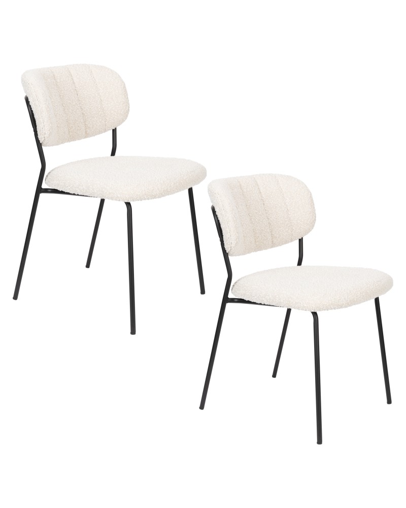 JOLIEN Chair | Boucle,Black legs