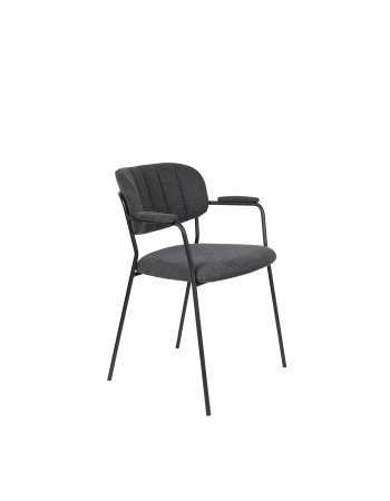 JOLIEN Armchair | Dark Grey,Black legs