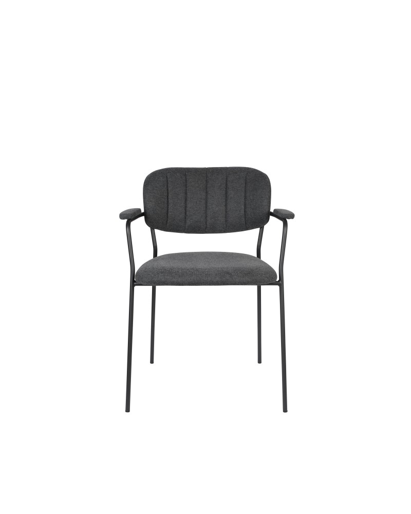 JOLIEN Armchair | Dark Grey,Black legs