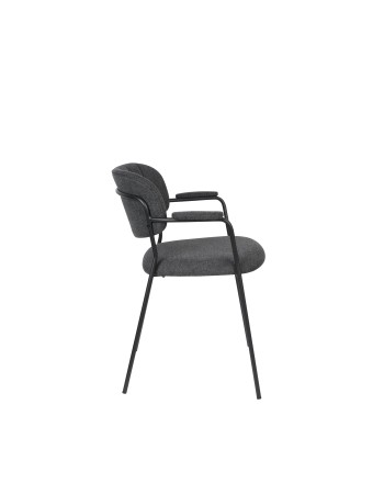 JOLIEN Armchair | Dark Grey,Black legs