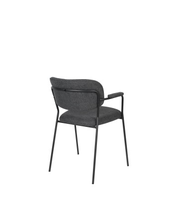 JOLIEN Armchair | Dark Grey,Black legs