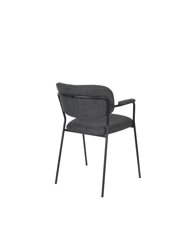JOLIEN Armchair | Dark Grey,Black legs