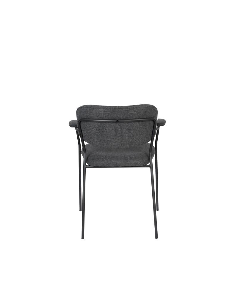 JOLIEN Armchair | Dark Grey,Black legs