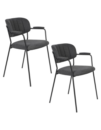 JOLIEN Armchair | Dark Grey,Black legs