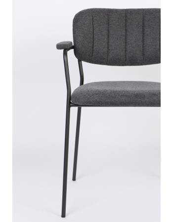 JOLIEN Armchair | Dark Grey,Black legs
