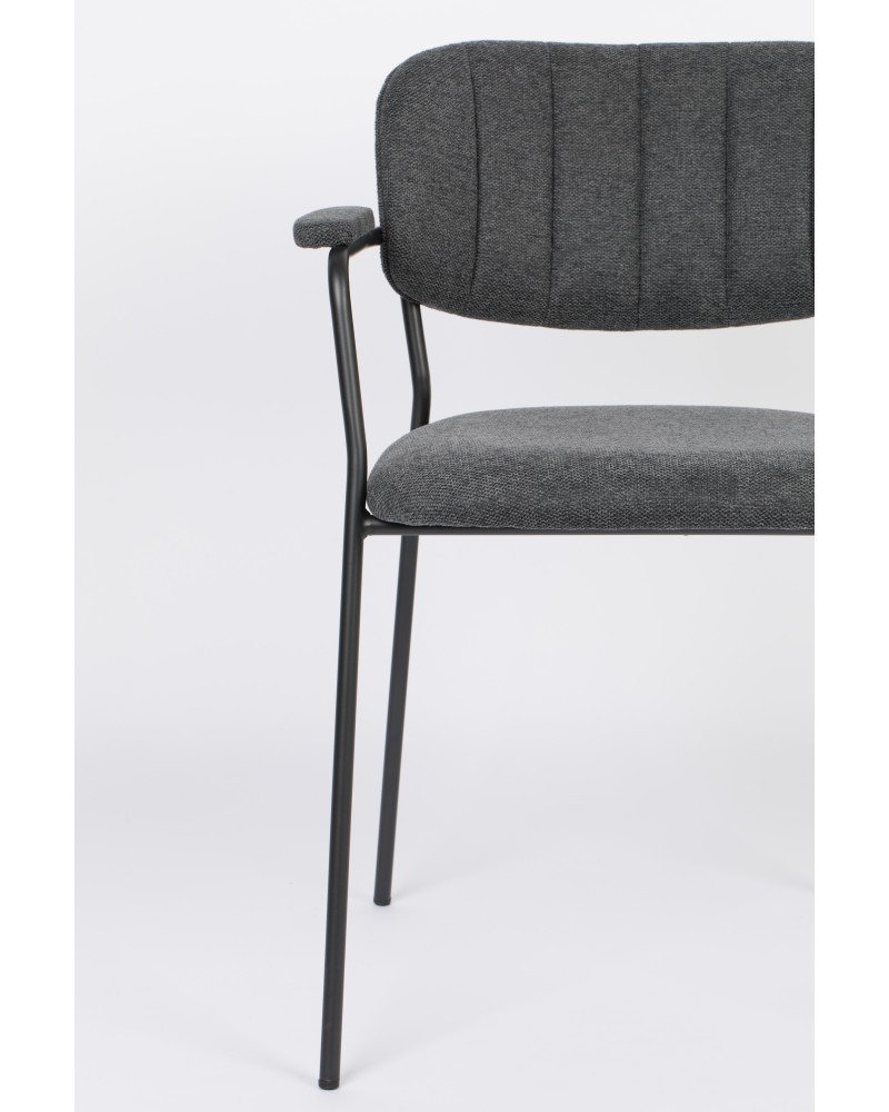 JOLIEN Armchair | Dark Grey,Black legs