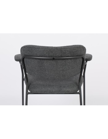 JOLIEN Armchair | Dark Grey,Black legs