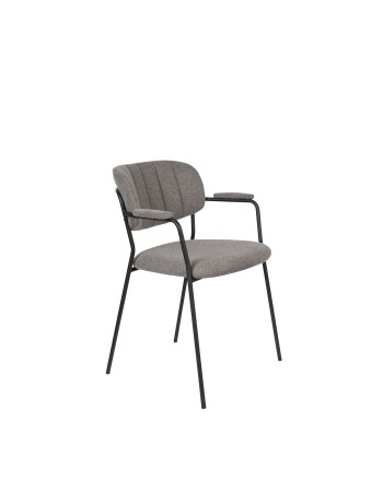 JOLIEN Armchair | Grey,Black legs