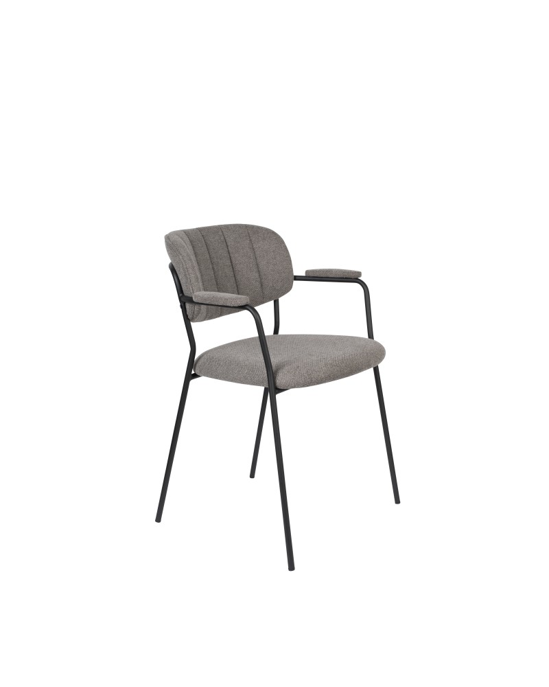 JOLIEN Armchair | Grey,Black legs