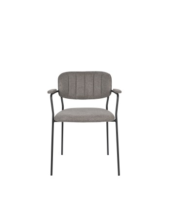 JOLIEN Armchair | Grey,Black legs