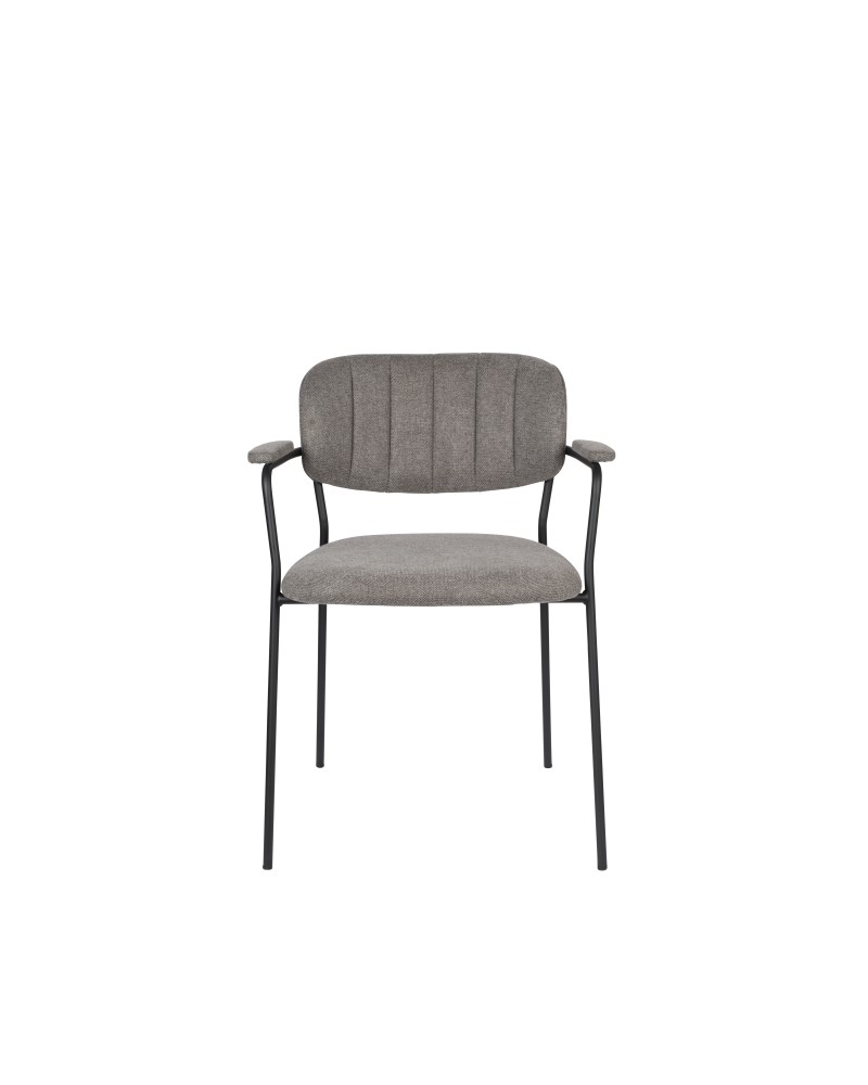 JOLIEN Armchair | Grey,Black legs