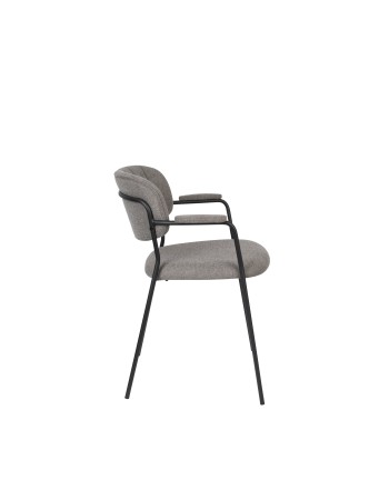 JOLIEN Armchair | Grey,Black legs