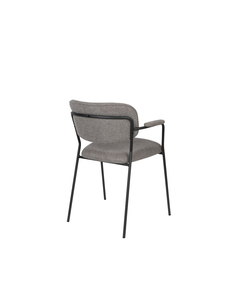 JOLIEN Armchair | Grey,Black legs
