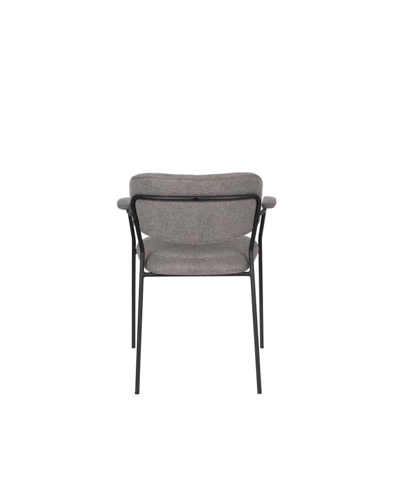 JOLIEN Armchair | Grey,Black legs