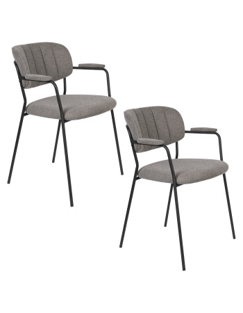 JOLIEN Armchair | Grey,Black legs