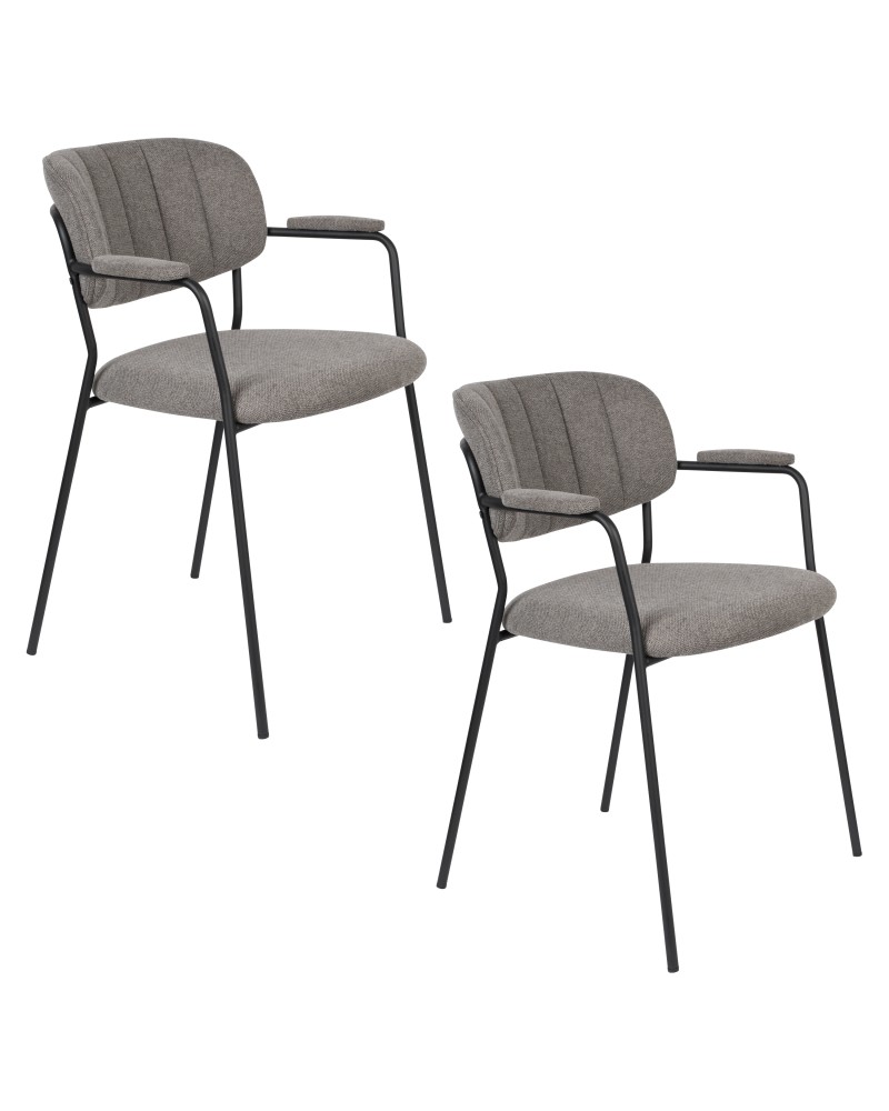 JOLIEN Armchair | Grey,Black legs