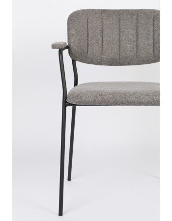 JOLIEN Armchair | Grey,Black legs