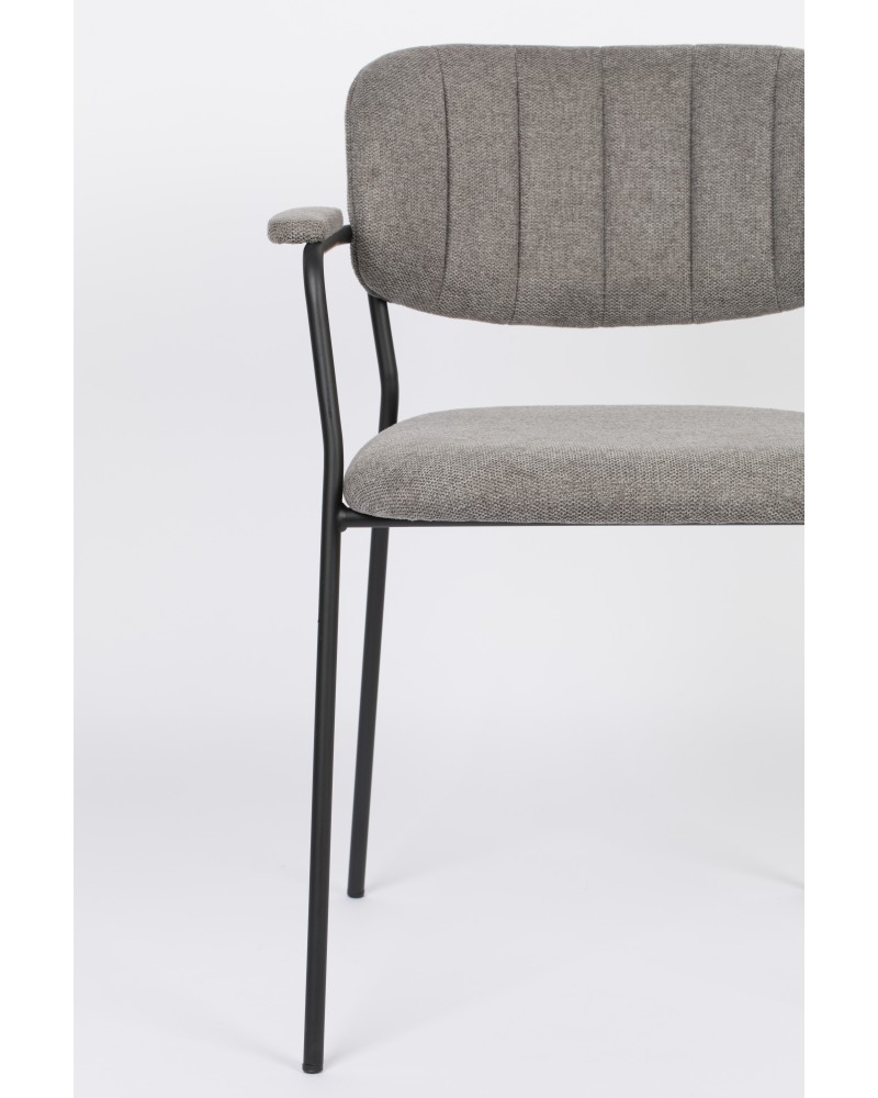 JOLIEN Armchair | Grey,Black legs