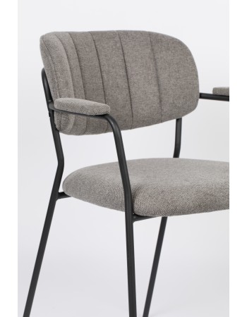 JOLIEN Armchair | Grey,Black legs