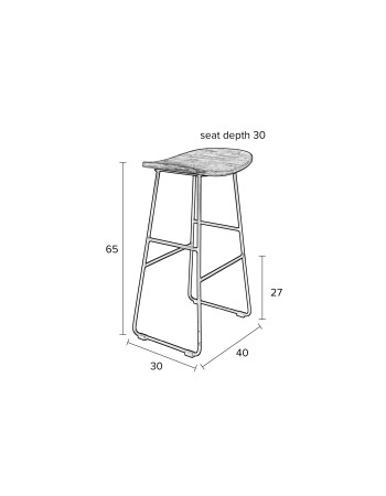 TANGLE Counter Stool | Black