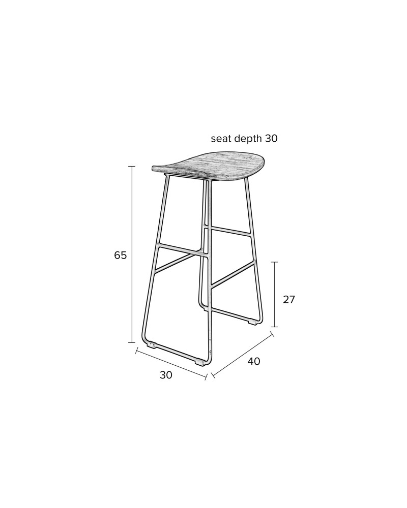 TANGLE Counter Stool | Natural