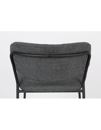 JOLIEN Counter Stool | Dark grey with black legs