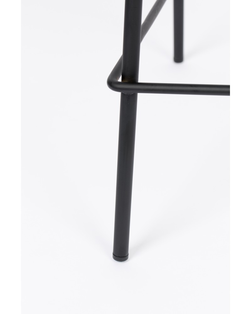 JOLIEN Counter Stool | Dark grey with black legs