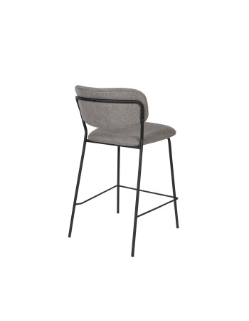 JOLIEN Counter Stool | Grey with black legs