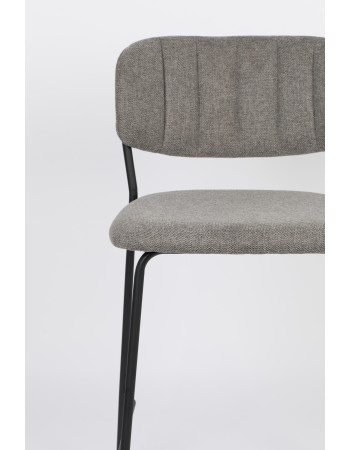 JOLIEN Counter Stool | Grey with black legs