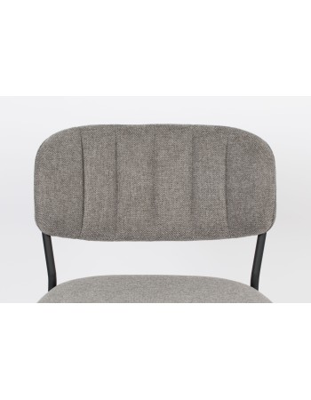 JOLIEN Counter Stool | Grey with black legs