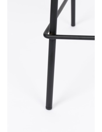 JOLIEN Counter Stool | Grey with black legs