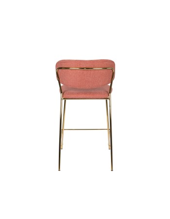 JOLIEN Counter Stool | Pink with gold legs