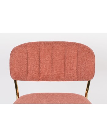 JOLIEN Counter Stool | Pink with gold legs