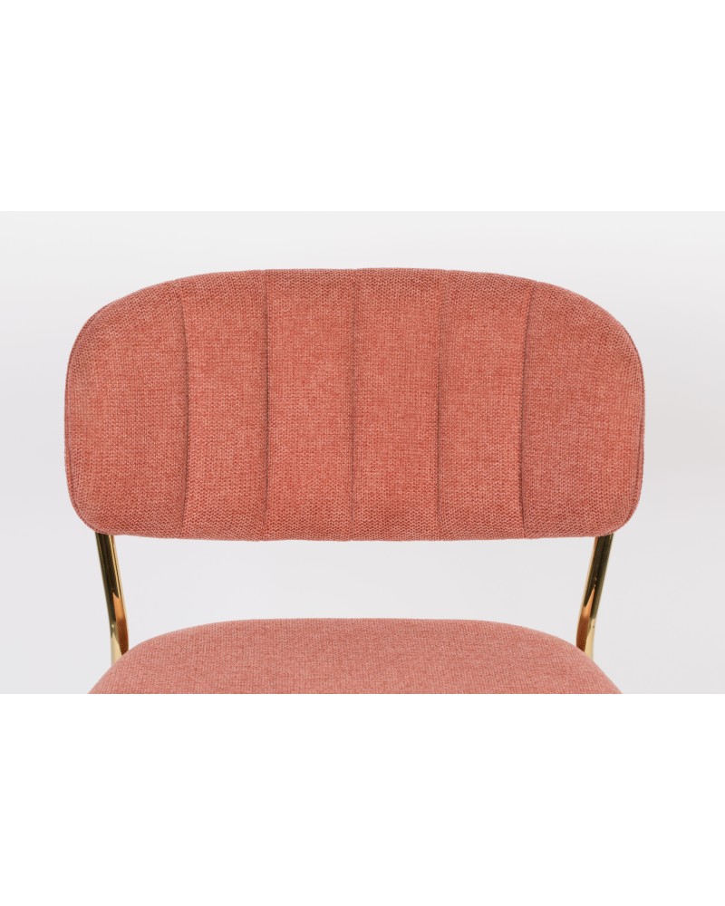 JOLIEN Counter Stool | Pink with gold legs