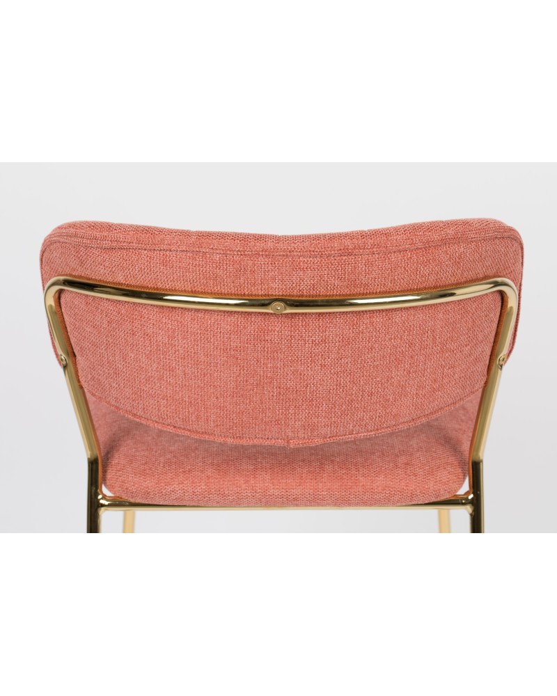 JOLIEN Counter Stool | Pink with gold legs