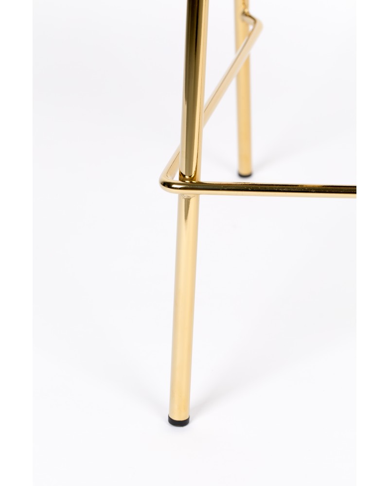 JOLIEN Counter Stool | Pink with gold legs