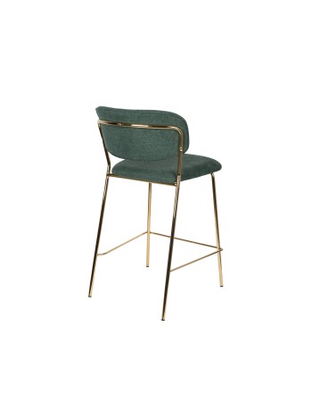 JOLIEN Counter Stool| Dark Green with gold legs