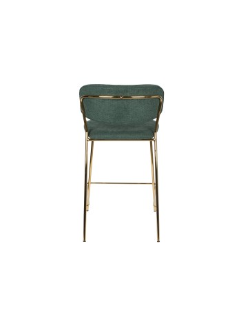 JOLIEN Counter Stool| Dark Green with gold legs